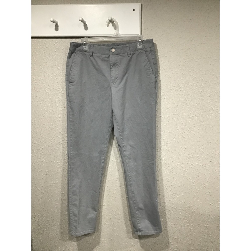 Bonobos Slim Fit Stretch Chino Pants Gray Mens 31x32 Trouser Smart Casual Office